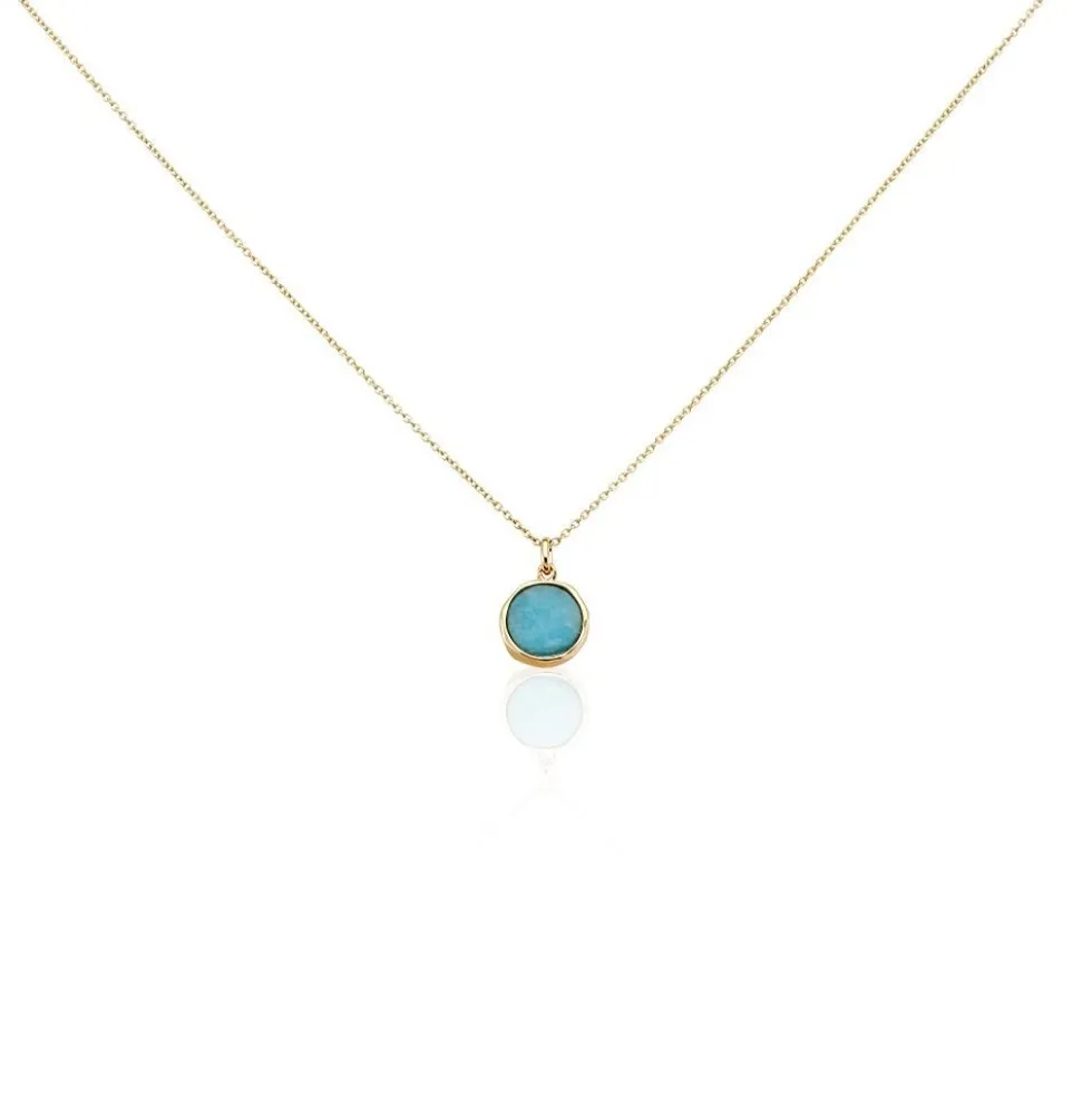 Collier Plaqué Or Neassa Amazonite