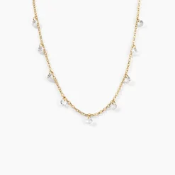 Collier Plaqué Or Oxydes De Zirconium
