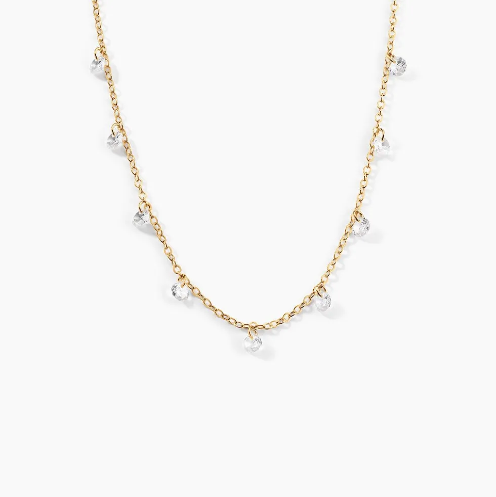 Collier Plaqué Or Oxydes De Zirconium