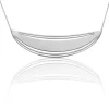 Collier Plastron Tamara Acier Blanc