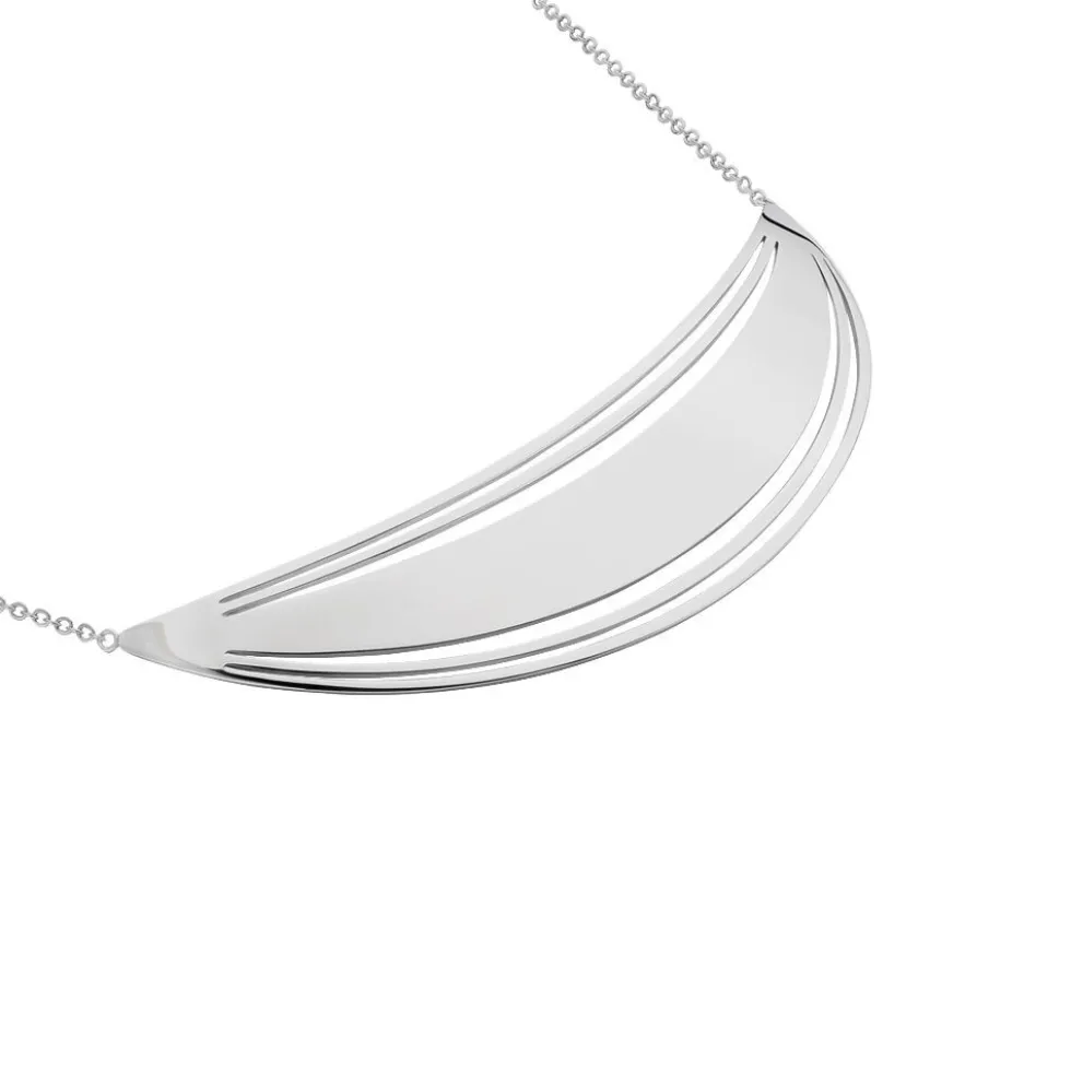Collier Plastron Tamara Acier Blanc