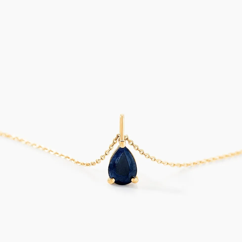 Collier Pluie D'Eclat Or Jaune Saphir