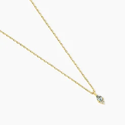 Collier Poem Argent Jaune Topaze Oxyde De Zirconium