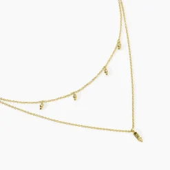 Collier Poem Argent Jaune Péridot