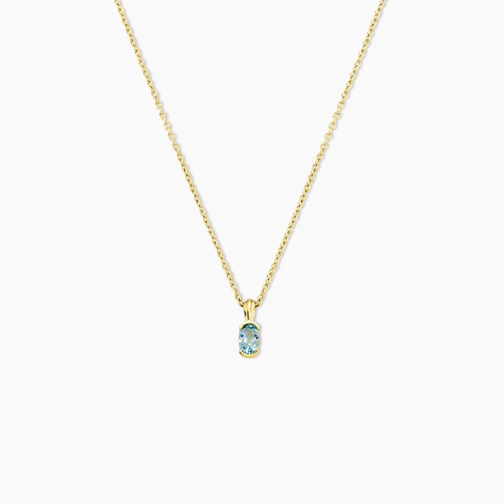 Collier Poem Argent Jaune Topaze