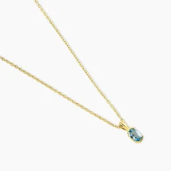 Collier Poem Argent Jaune Topaze