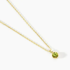 Collier Poem Argent Jaune Péridot