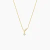 Collier Poem Argent Jaune Topaze Oxyde De Zirconium