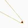 Collier Poem Argent Jaune Tourmaline