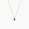 Collier Poem Argent Jaune Tourmaline