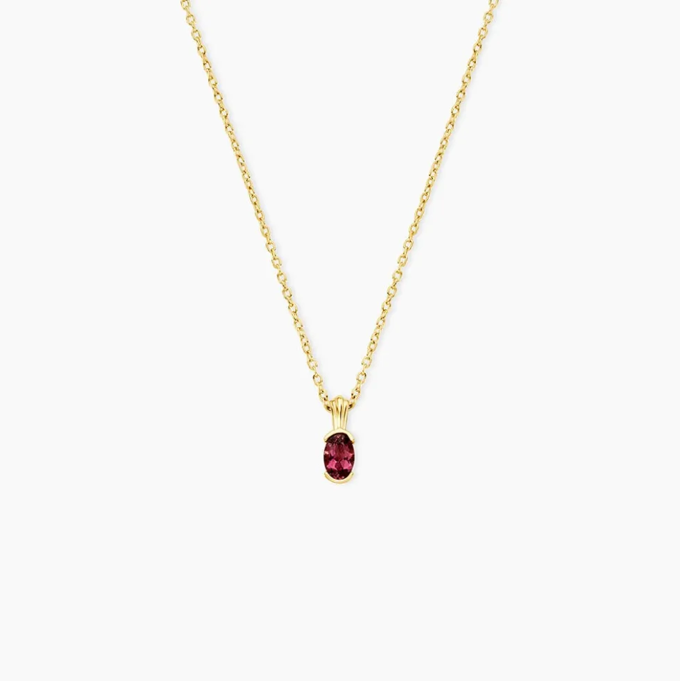 Collier Poem Argent Jaune Tourmaline