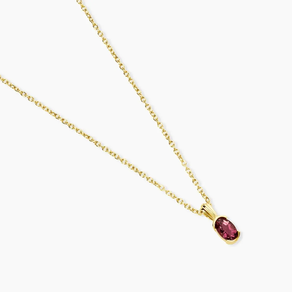 Collier Poem Argent Jaune Tourmaline