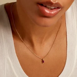 Collier Poem Argent Jaune Tourmaline
