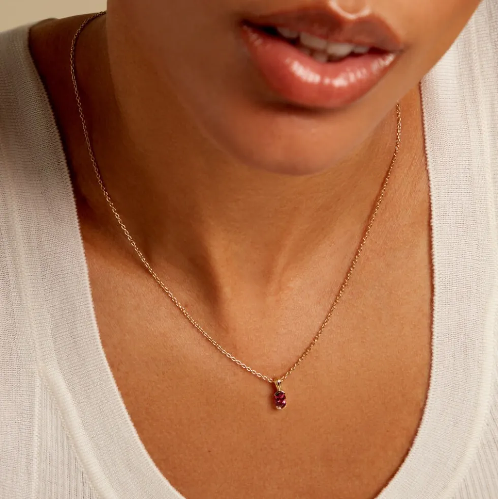 Collier Poem Argent Jaune Tourmaline