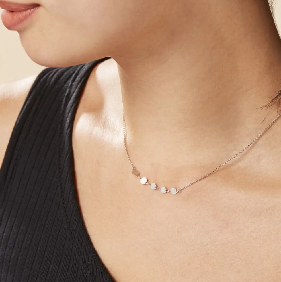 Collier Poenui Argent Blanc