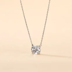 Collier Ponama Or Blanc Oxyde De Zirconium