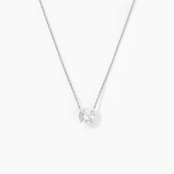 Collier Ponama Or Blanc Oxyde De Zirconium