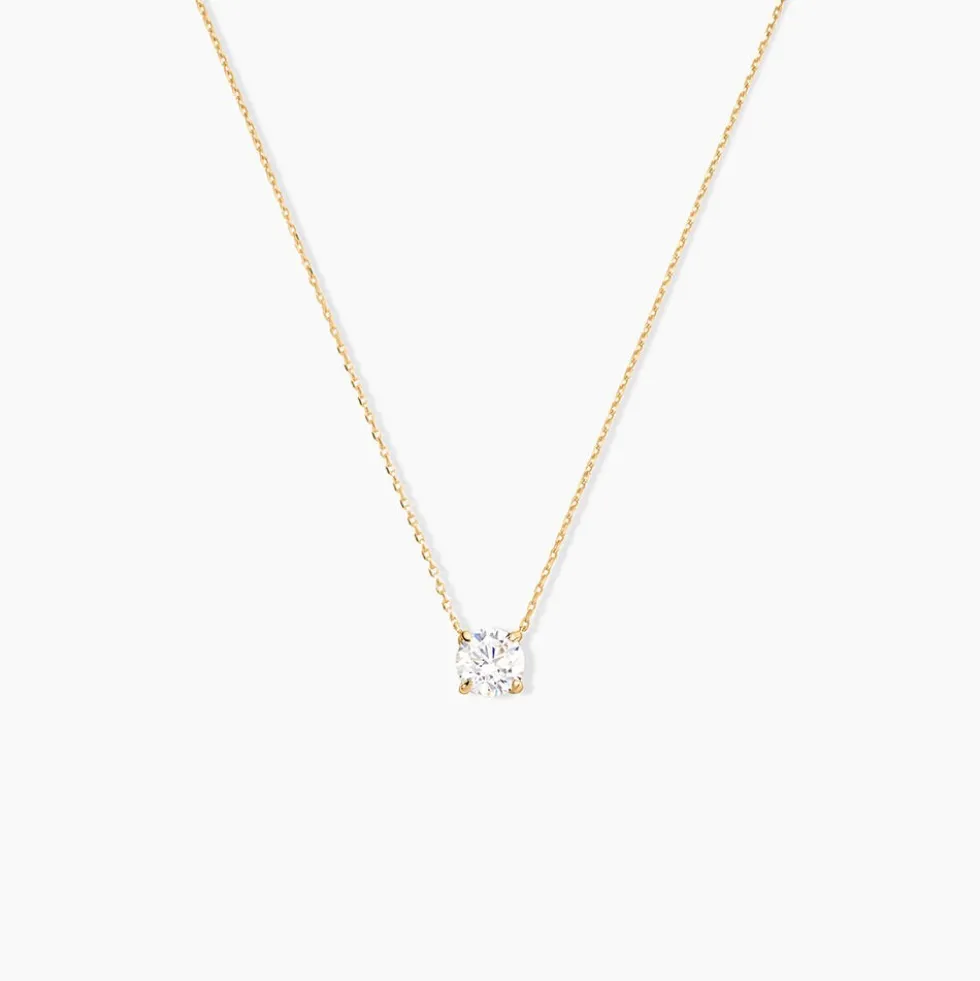 Collier Ponama Or Jaune Oxyde De Zirconium
