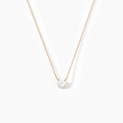 Collier Ponama Or Rose Oxyde De Zirconium