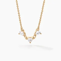 Collier Poésie Rosée Plaque Or Jaune Oxyde De Zirconium