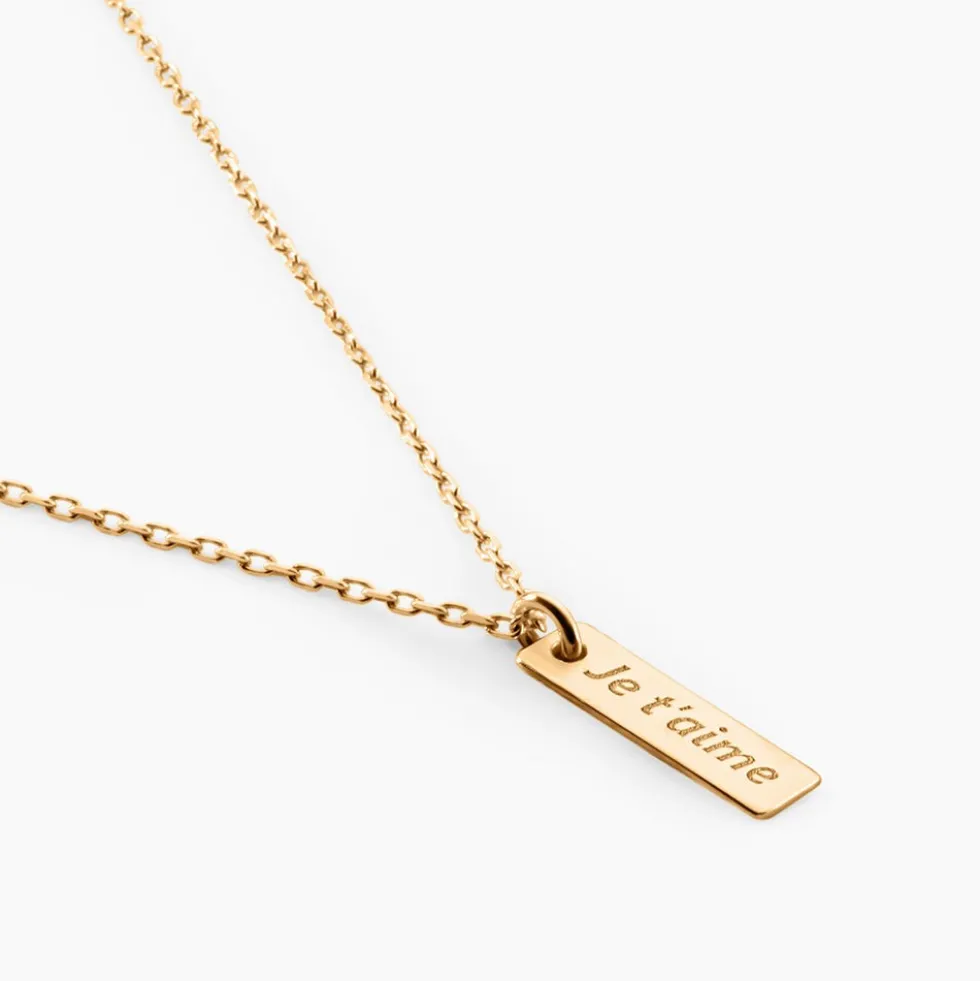 Collier Promesse Plaqué Or Jaune