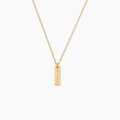 Collier Promesse Plaqué Or Jaune