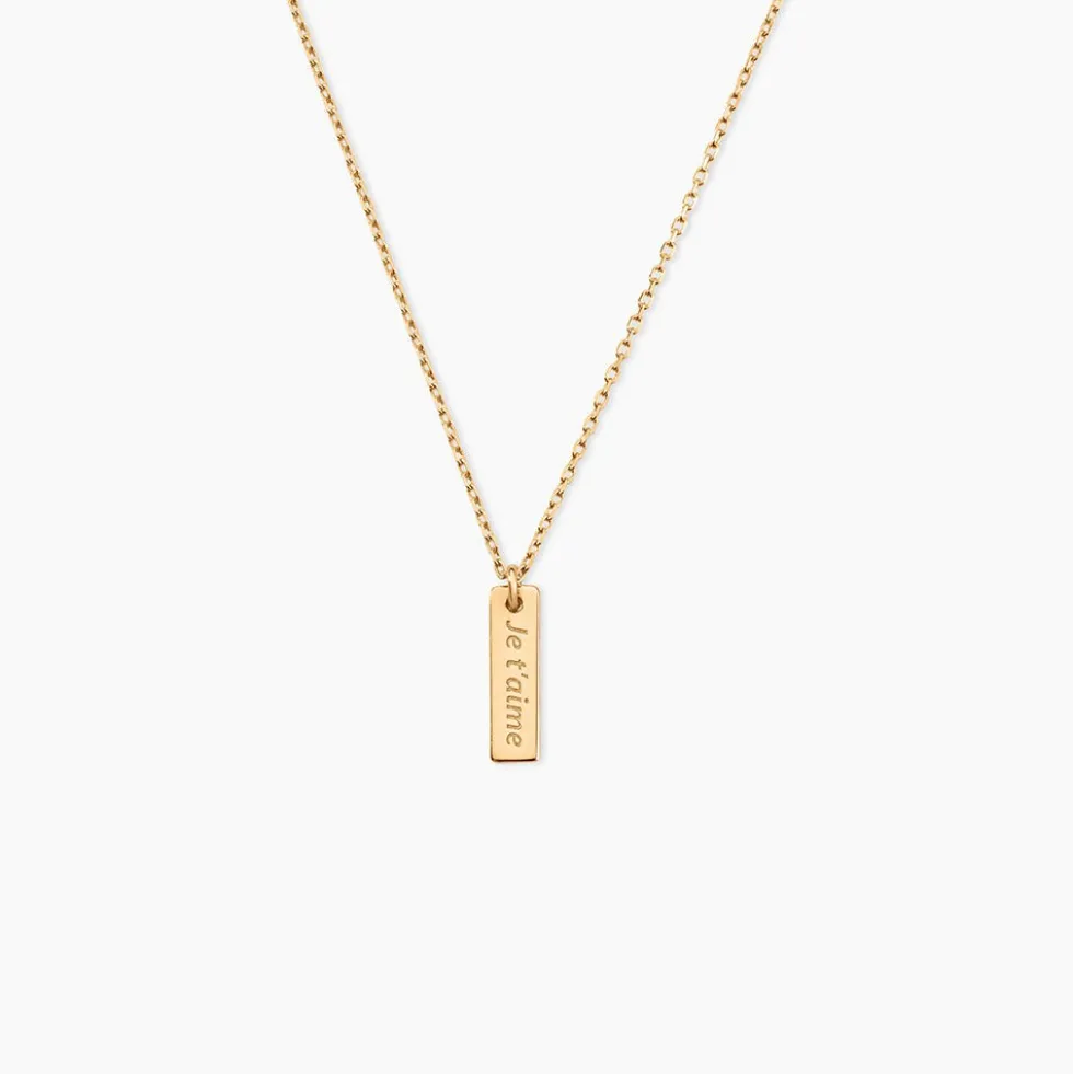 Collier Promesse Plaqué Or Jaune