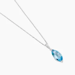 Collier Raquel Or Blanc Topaze