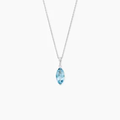 Collier Raquel Or Blanc Topaze