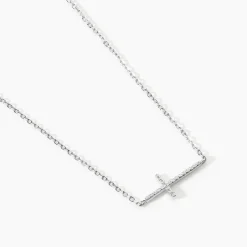 Collier Rayan Argent Blanc Oxyde De Zirconium
