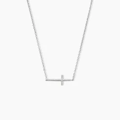 Collier Rayan Argent Blanc Oxyde De Zirconium