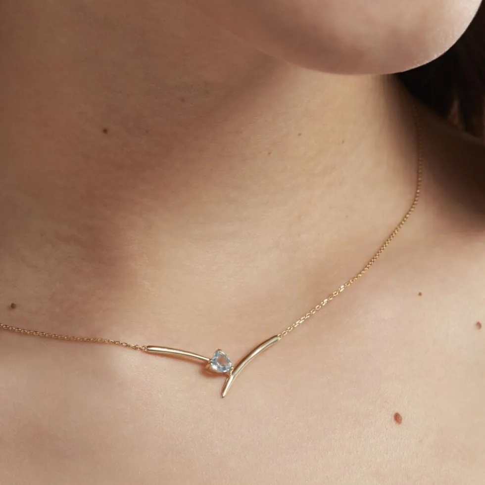 Collier Renaldine Or Jaune Topaze