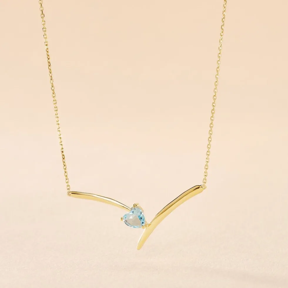 Collier Renaldine Or Jaune Topaze