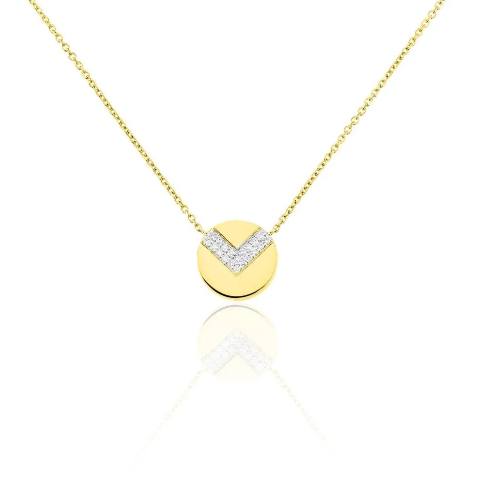 Collier Ruby Or Jaune Diamant
