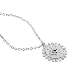 Collier Salvia Argent Blanc Opale