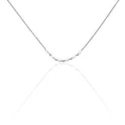 Collier Saphir Argent Blanc Oxyde De Zirconium