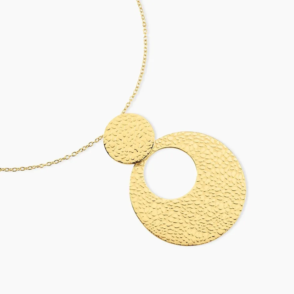 Collier Sautoir Acier Doré Roslin