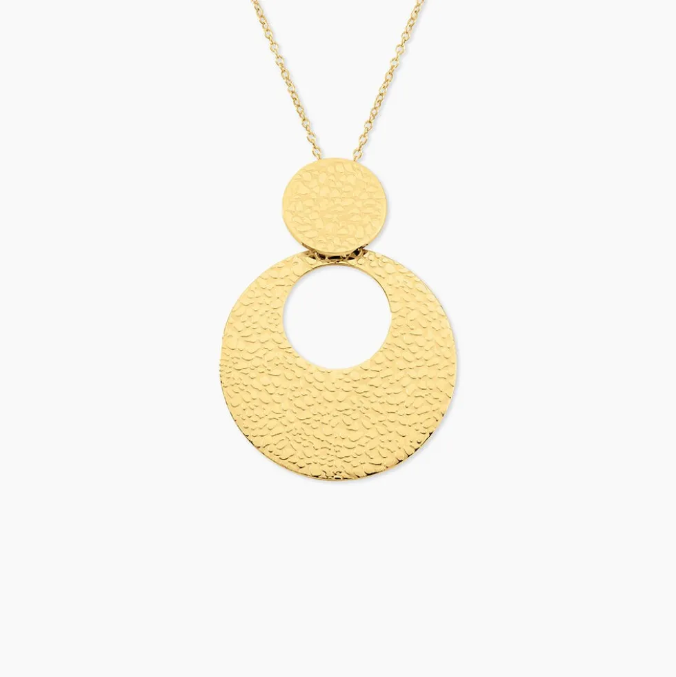 Collier Sautoir Acier Doré Roslin