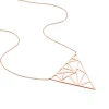 Collier Sautoir Rosario Acier Rose