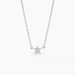 Collier Saya Argent Blanc Oxyde De Zirconium