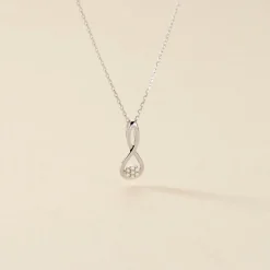Collier Shaeen Or Blanc Diamant