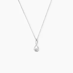 Collier Shaeen Or Blanc Diamant
