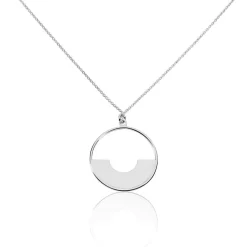Collier Shemsi Argent Blanc