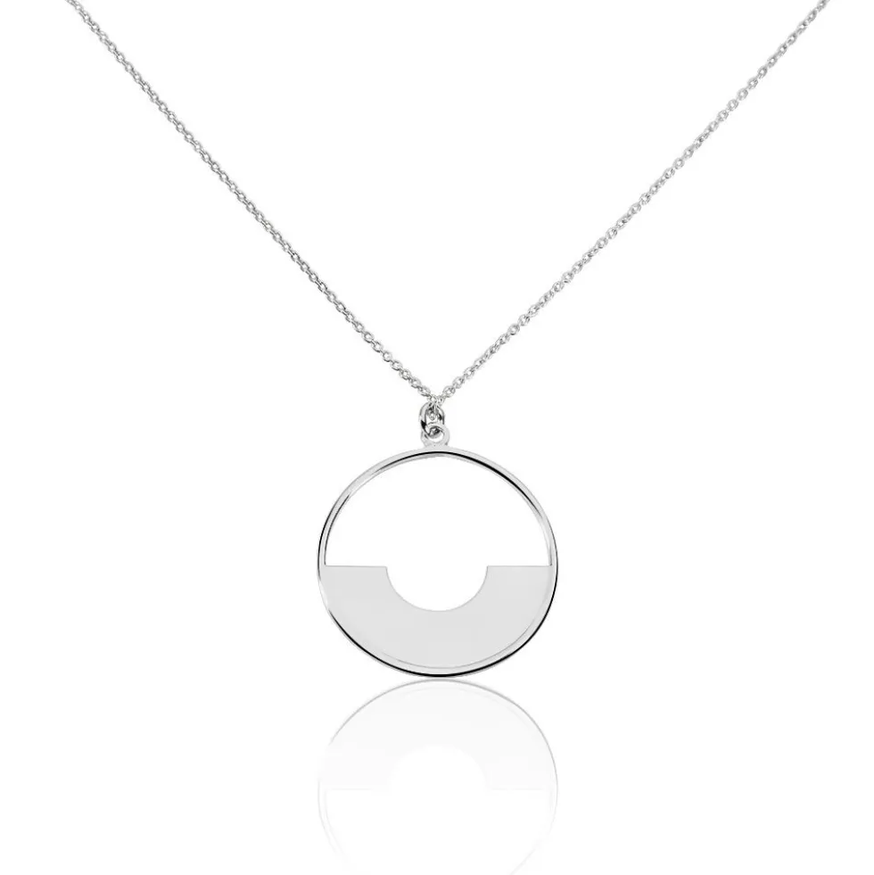 Collier Shemsi Argent Blanc