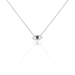 Collier Shemsi Argent Blanc Oxyde De Zirconium