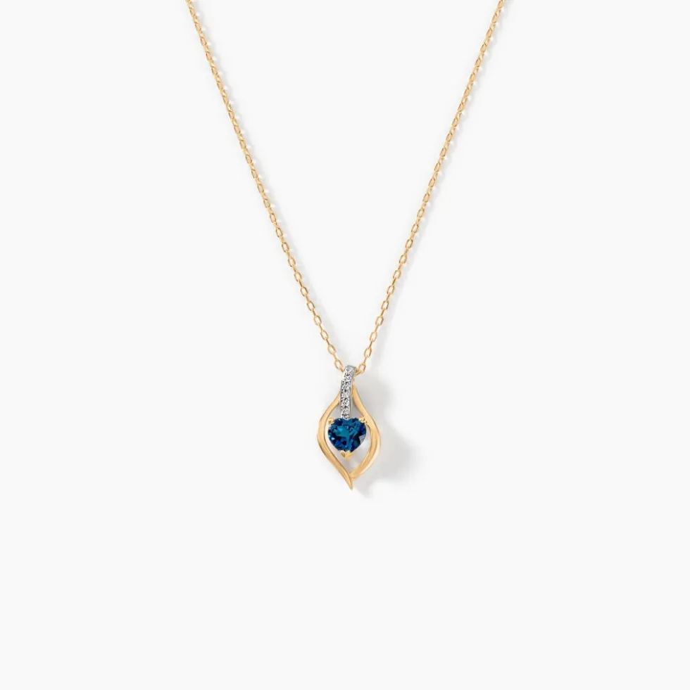 Collier Silucia Or Jaune Topaze Oxyde De Zirconium