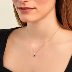 Collier Silucia Or Jaune Topaze Oxyde De Zirconium