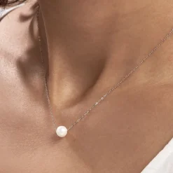 Collier Sissy Or Blanc Perle De Culture