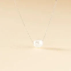 Collier Sissy Or Blanc Perle De Culture
