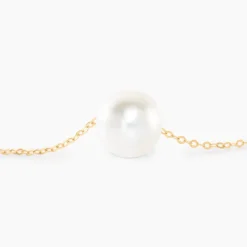 Collier Sissy Or Jaune Perle De Culture